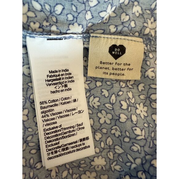 Madewell Puff Sleeve Midi Dress S Cottagecore Garden Peasant Floral Easter - Picture 10 of 13